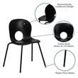 Flash Furniture Hercules Plastic Designer Back Stacking Chair in Black