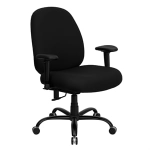 Flash Furniture Hercules Black Fabric Office Chair with Arms