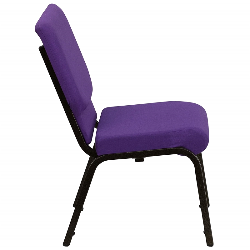 Flash Furniture Hercules Church Stacking Guest Chair in Purple