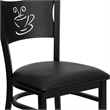 Flash Furniture Hercules Coffee Back Metal Dining Chair in Black