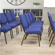 Flash Furniture Hercules Church Stacking Guest Chair in Navy Blue