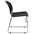 Flash Furniture Hercules Ultra Compact Stacking Chair in Black and Chrome