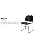 Flash Furniture Hercules Ultra Compact Stacking Chair in Black and Chrome