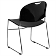 Flash Furniture Hercules Ultra Compact Stacking Chair in Black and Chrome