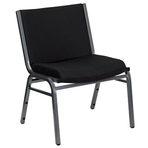 Flash Furniture Hercules Extra Wide Stacking Chair in Black