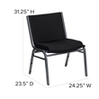 Flash Furniture Hercules Extra Wide Stacking Chair in Black