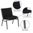 Flash Furniture Hercules Extra Wide Stacking Chair in Black