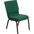 Flash Furniture Hercules Stacking Church Stacking Guest Chair in Green