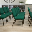 Flash Furniture Hercules Stacking Church Stacking Guest Chair in Green