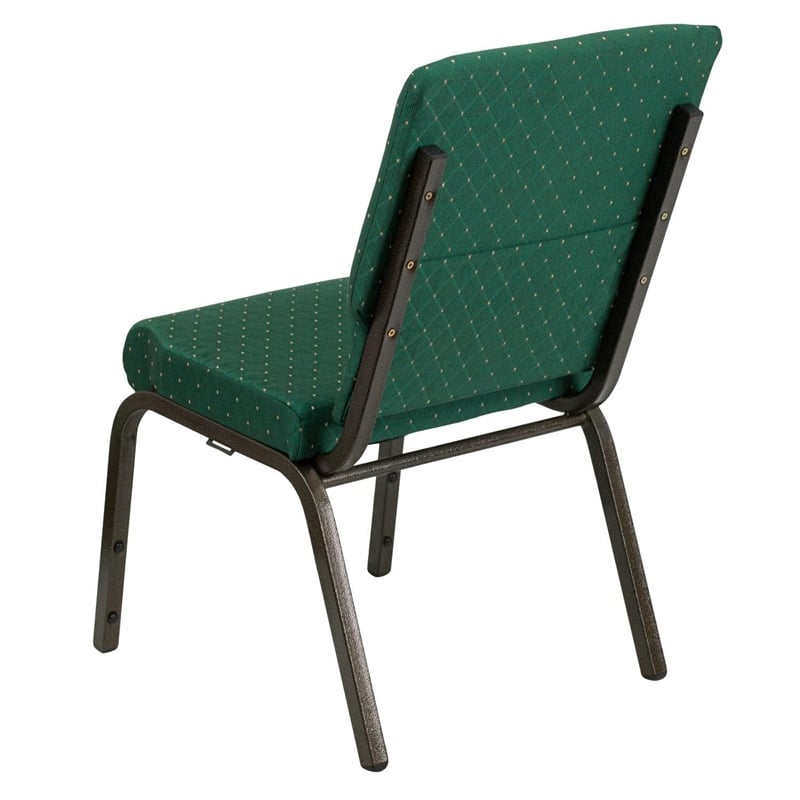 Flash Furniture Hercules Stacking Church Stacking Guest Chair in Green
