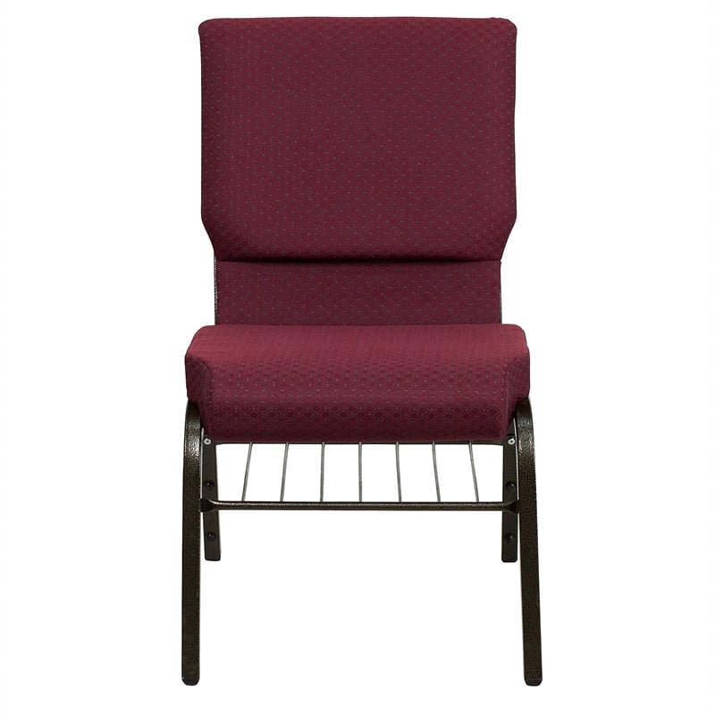 Flash Furniture Hercules Church Stacking Guest Chair in Burgundy