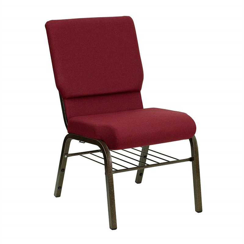 Flash Furniture Hercules Church Stacking Guest Chair in Burgundy