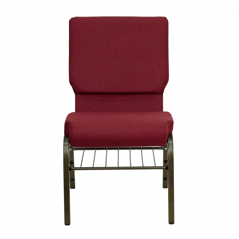 Flash Furniture Hercules Church Stacking Guest Chair in Burgundy