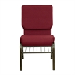 Flash Furniture Hercules Church Stacking Guest Chair in Burgundy