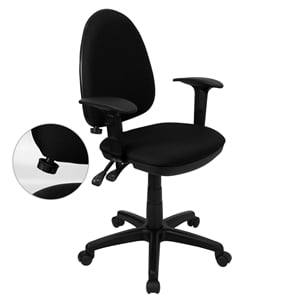 Flash Furniture Mid-Back Task Office Chair with Arms in Black