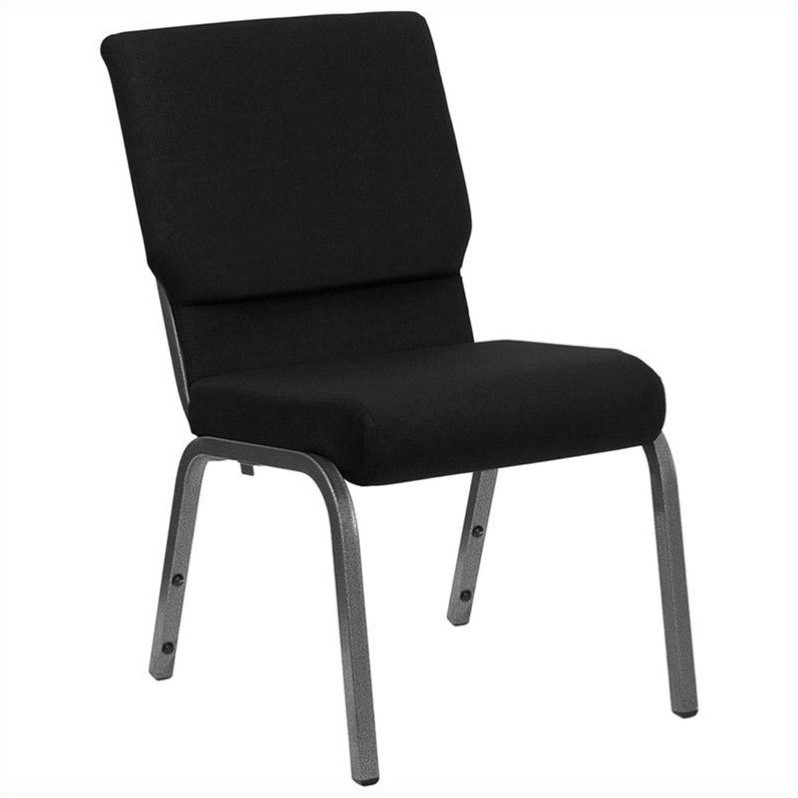 Flash Furniture Hercules Church Stacking Guest Chair in Black