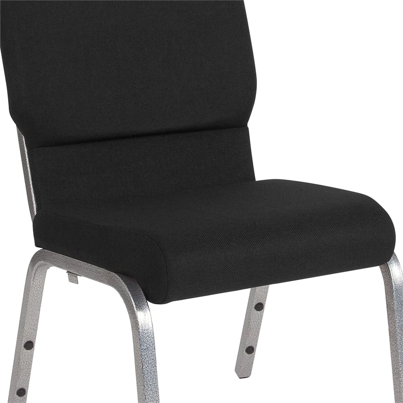 Flash Furniture Hercules Church Stacking Guest Chair in Black