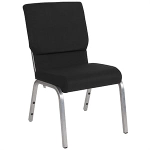Flash Furniture Hercules Church Stacking Guest Chair in Black