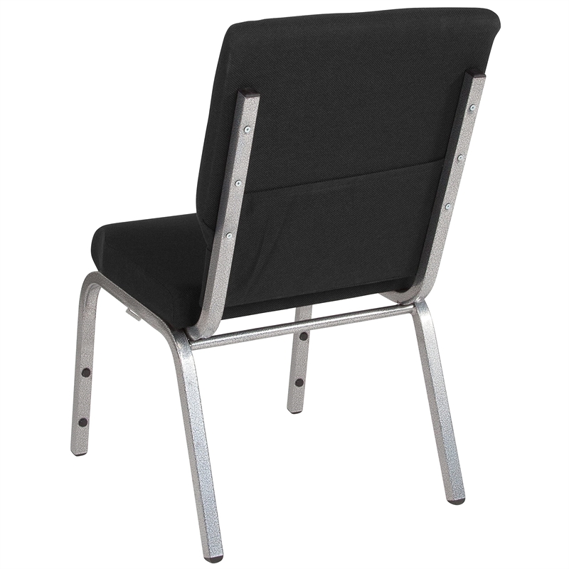 Flash Furniture Hercules Church Stacking Guest Chair in Black
