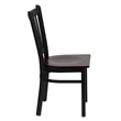 Flash Furniture Hercules Black Back Metal Dining Chair in Mahogany
