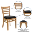 Flash Furniture Hercules Upholstered Dining Chair in Natural and Black