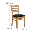 Flash Furniture Hercules Upholstered Dining Chair in Natural and Black
