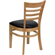 Flash Furniture Hercules Upholstered Dining Chair in Natural and Black