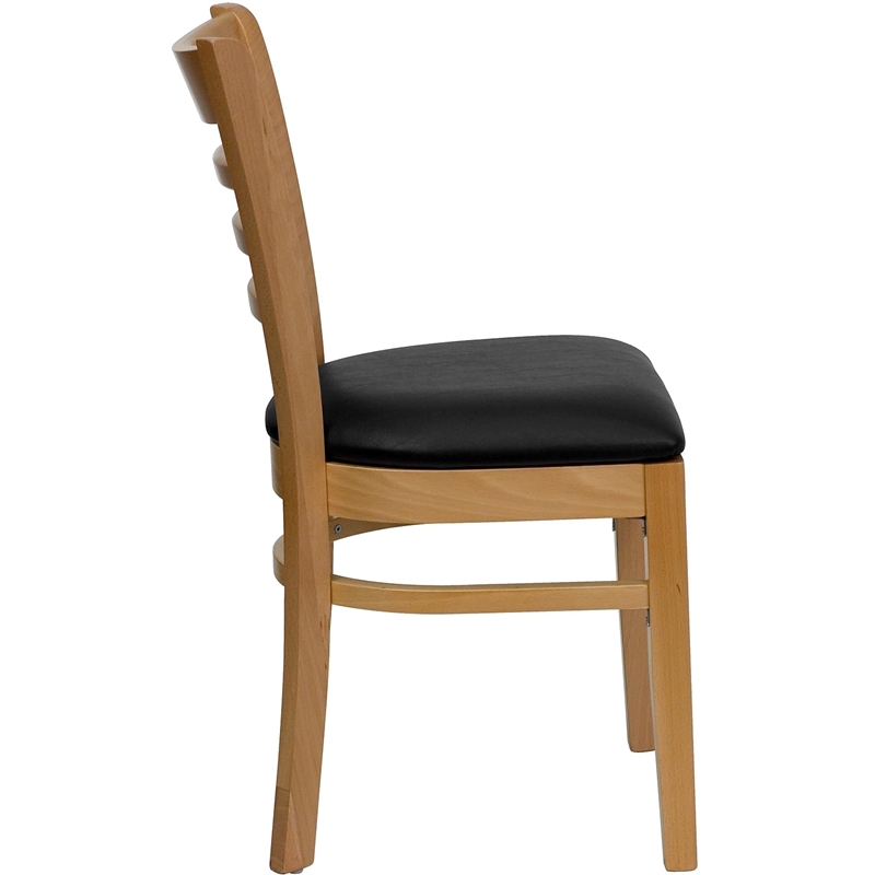 Flash Furniture Hercules Upholstered Dining Chair in Natural and Black