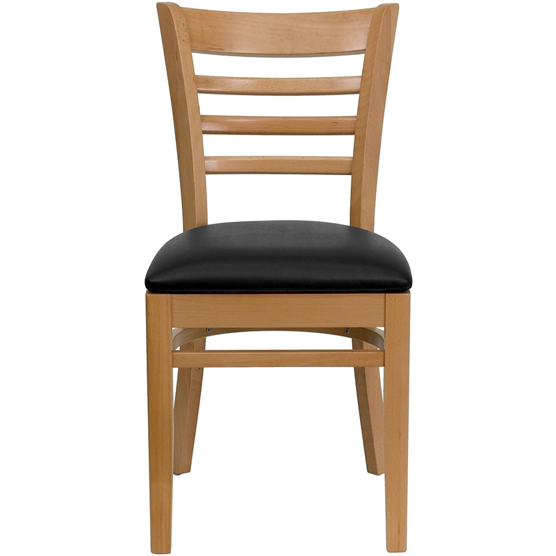 Flash Furniture Hercules Upholstered Dining Chair in Natural and Black