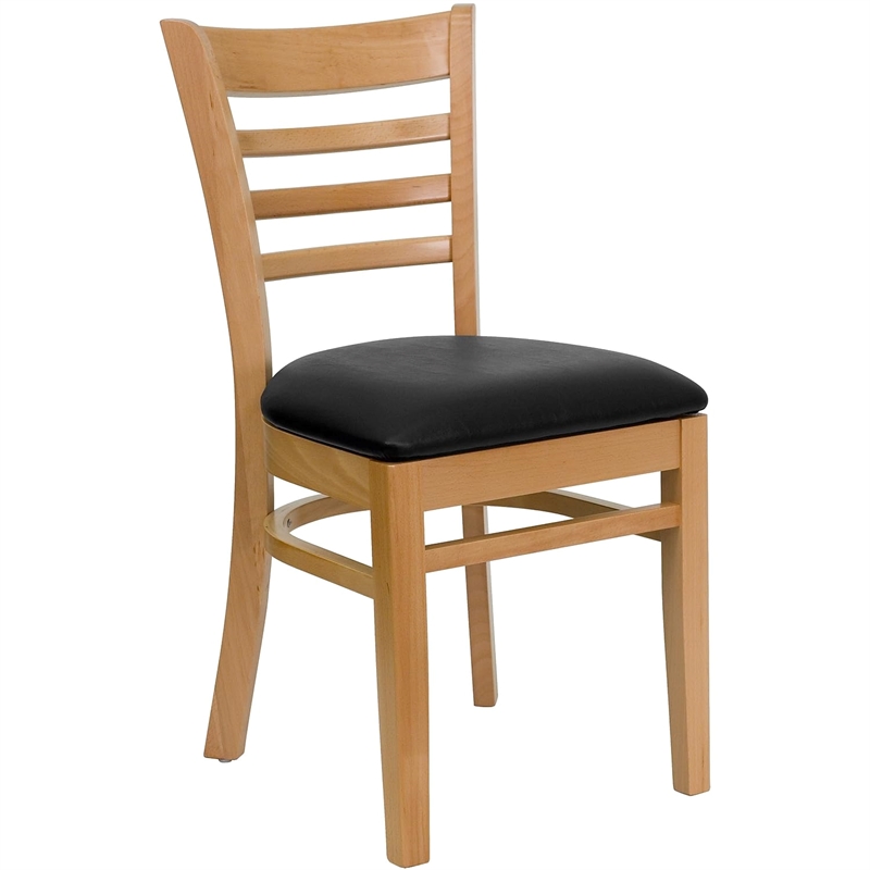 Flash Furniture Hercules Upholstered Dining Chair in Natural and Black