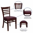 Flash Furniture Hercules Ladder Back en Dining Chair in Mahogany