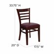 Flash Furniture Hercules Ladder Back en Dining Chair in Mahogany