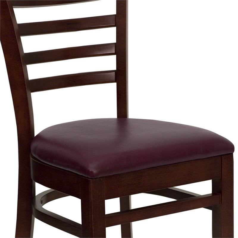 Flash Furniture Hercules Ladder Back en Dining Chair in Mahogany