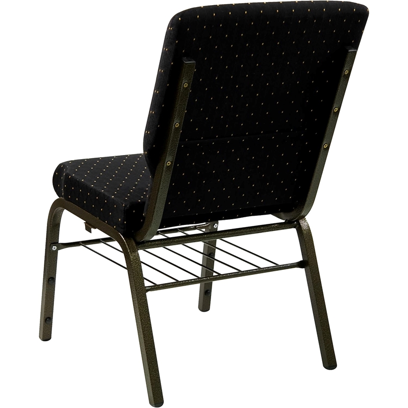 Flash Furniture Hercules Church Stacking Guest Chair in Black