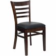 Flash Furniture Hercules Ladder Back Dining Chair with Black Seat