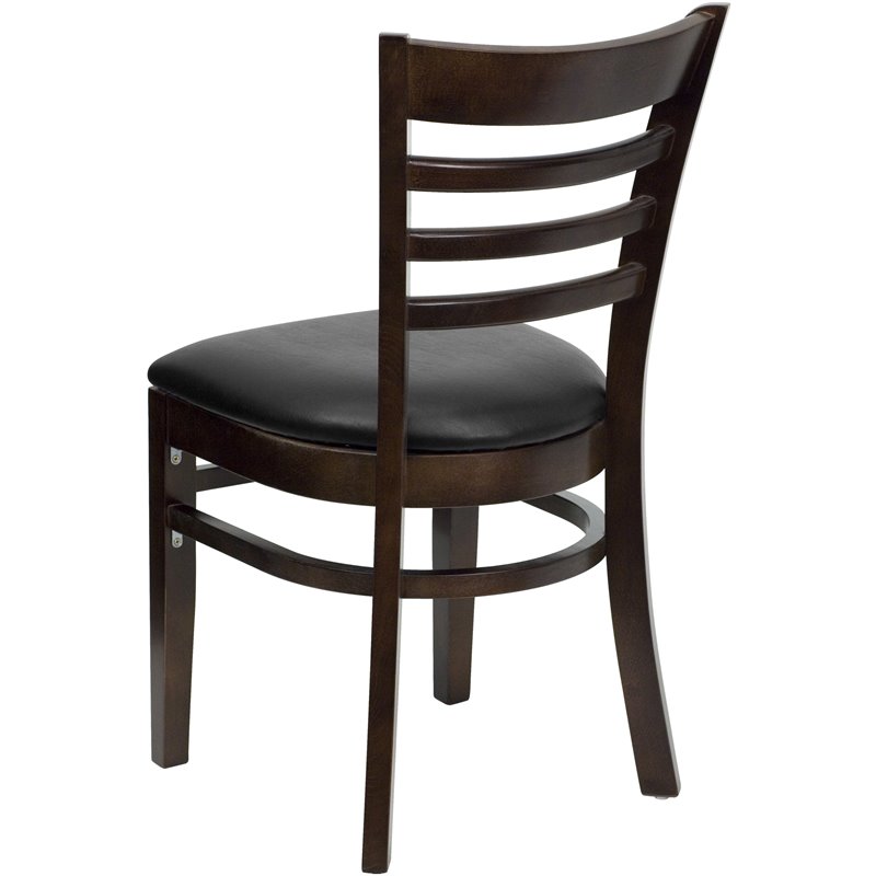 Flash Furniture Hercules Ladder Back Dining Chair with Black Seat