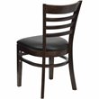 Flash Furniture Hercules Ladder Back Dining Chair with Black Seat