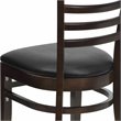 Flash Furniture Hercules Ladder Back Dining Chair with Black Seat