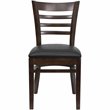 Flash Furniture Hercules Ladder Back Dining Chair with Black Seat