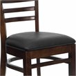 Flash Furniture Hercules Ladder Back Dining Chair with Black Seat