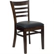 Flash Furniture Hercules Ladder Back Dining Chair with Black Seat