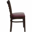 Flash Furniture Hercules Ladder Back Dining Chair with Burgundy Seat