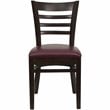 Flash Furniture Hercules Ladder Back Dining Chair with Burgundy Seat