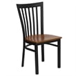 Flash Furniture Hercules Black Back Metal Dining Chair in Cherry