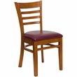 Flash Furniture Hercules Series Dining Chair in Cherry and Burgundy