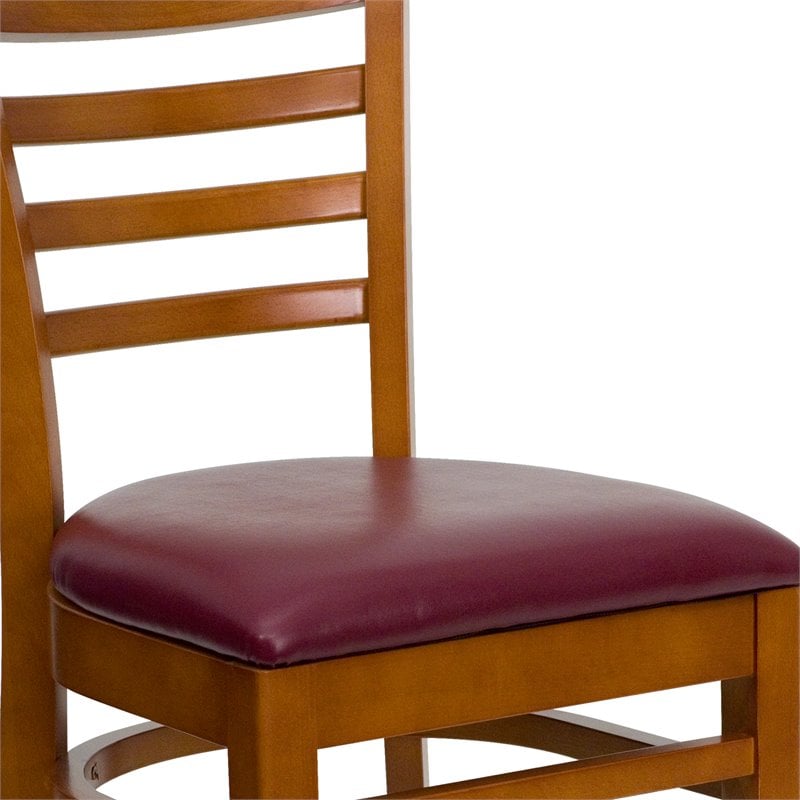 Flash Furniture Hercules Series Dining Chair in Cherry and Burgundy