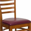 Flash Furniture Hercules Series Dining Chair in Cherry and Burgundy