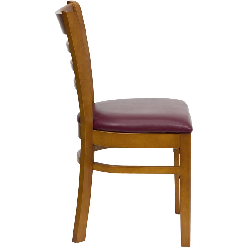 Flash Furniture Hercules Series Dining Chair in Cherry and Burgundy