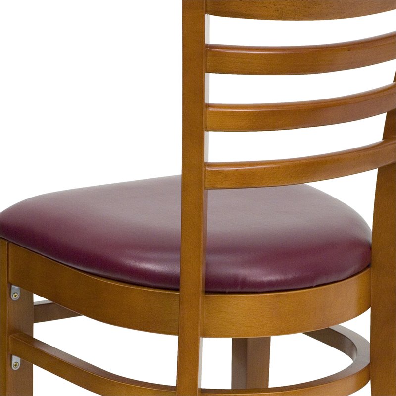 Flash Furniture Hercules Series Dining Chair in Cherry and Burgundy