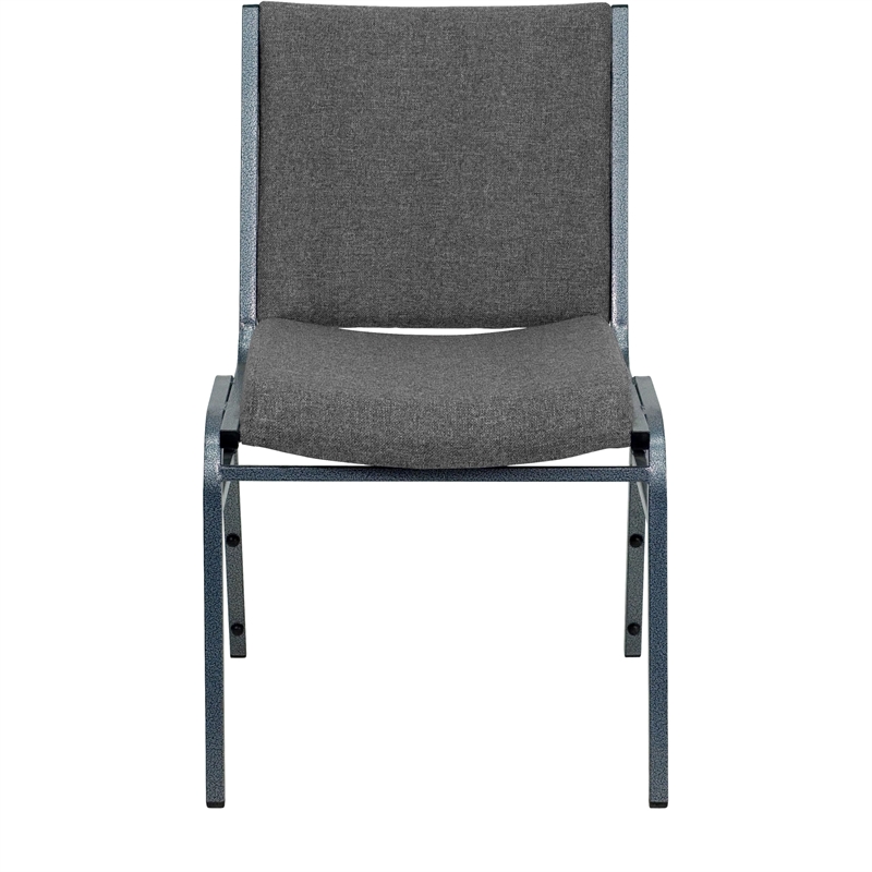 Flash Furniture Hercules Upholstered Stacking Chair in Gray